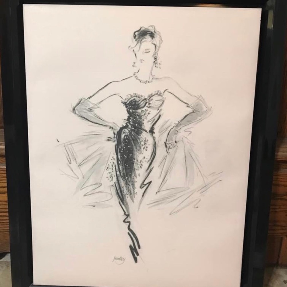 Gorgeous retro framed canvas fashion art - Picture 2 of 4